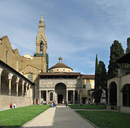 Kaple Pazzi, 1441, poslední Brunelleschiho dílo.
