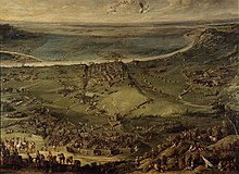 Representación del asedio de Valence, obra de Pieter Snayers (1592–1666).