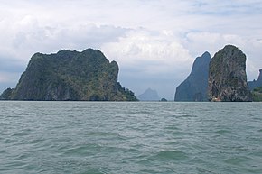 Phang Nga Bay, Karst formations, Thailand.jpg