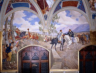Victor Emanuel II Meeting Giuseppe Garibaldi at Teano
