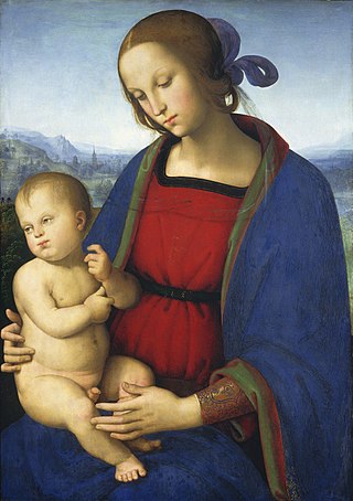 <i>Madonna and Child</i> (Perugino, Washington) Painting by Perugino