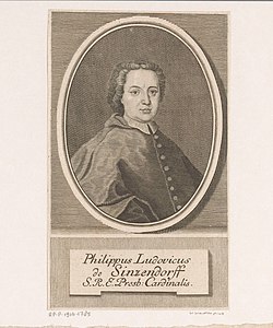 Portret van Philipp Ludwig, Reichsgraf von Sinzendorf, Bisschop van Breslau, RP-P-1914-1785.jpg