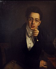 Målning av en ung Schubert i 17-årsåldern av konstnären Josef Abel.