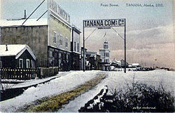 Postcard: Front Street, Tanana, 1910