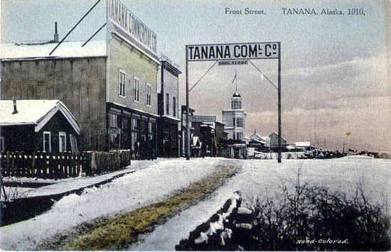 Postcard: Front Street, Tanana, 1910