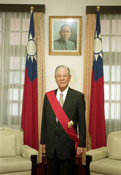 In 1988, Lee Teng-hui became the first president of the Republic of China born in Taiwan and was the first to be directly elected in 1996. President Lee teng hui.png