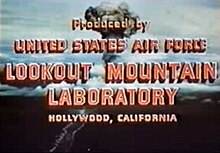 The production credit image from a film produced by United States Air Force Lookout Mountain Laboratory Produced by Lookout Mountain Laboratory film credit.jpg