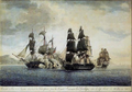 La cattura della HMS Proserpine da parte della Pénélope e della Pauline