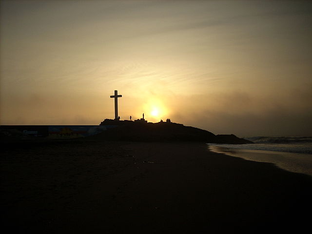 Sunset from the beach in Curanipe