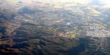 The Queanbeyan Nature Reserve can be seen here at the top of the image