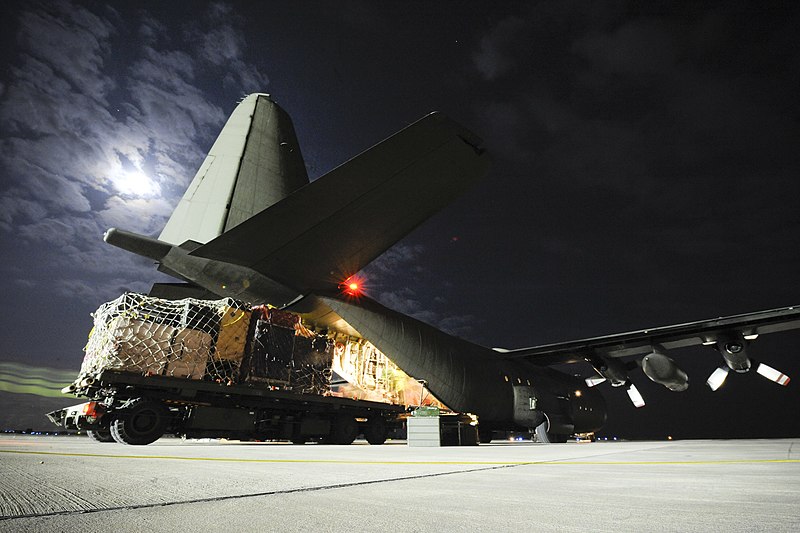 File:RAF Hercules C130 Delivers Stores for Operation Ellamy MOD 45152556.jpg