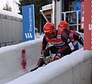 Deutsch: Vorletztes Saisonrennen im Rennrodel-Weltcup der Saison 2014/15 vom 19. bis 22. Februar 2015 in Altenberg/Erzgebirge. Tag 2: Freitagstraining. English: Luge world cup race season 2014/15 in Altenberg/Germany, 19th to 22nd Februar 2015. Day 2: Friday trainings.