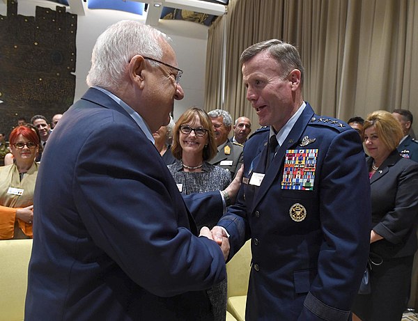 SACEUR Gen. Tod D. Wolters with Israeli President Reuven Rivlin.