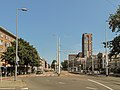 Rotterdam-Kralingen, straatzicht Oostzeedijk vanaf Oostplein