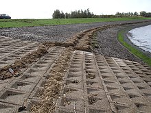 double debris lines at a dike along the Bathpolder, Zeeland RunupBathPolderLarge.jpg