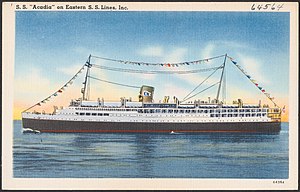 S. S. "Acadia" on Eastern S. S. Lines, Inc., by Tichnor Brothers, c. 1931-1945, from the Digital Commonwealth - 1 commonwealth 8g84mw445.jpg