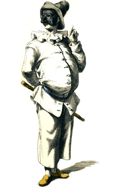 Pulcinella, drawn by Maurice Sand