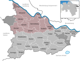 Samtgemeinde Elbtalaue - Carte