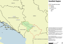 Map of Sandžak