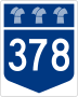 Highway 378 marker