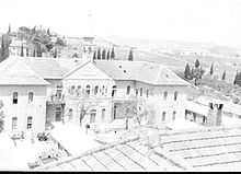 Schneller Orphanage after occupation by Palmach Schneller Orphanage.jpg