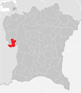 Poloha obce Schwarzau im Schwarzautal v okrese Südoststeiermark (klikacia mapa)