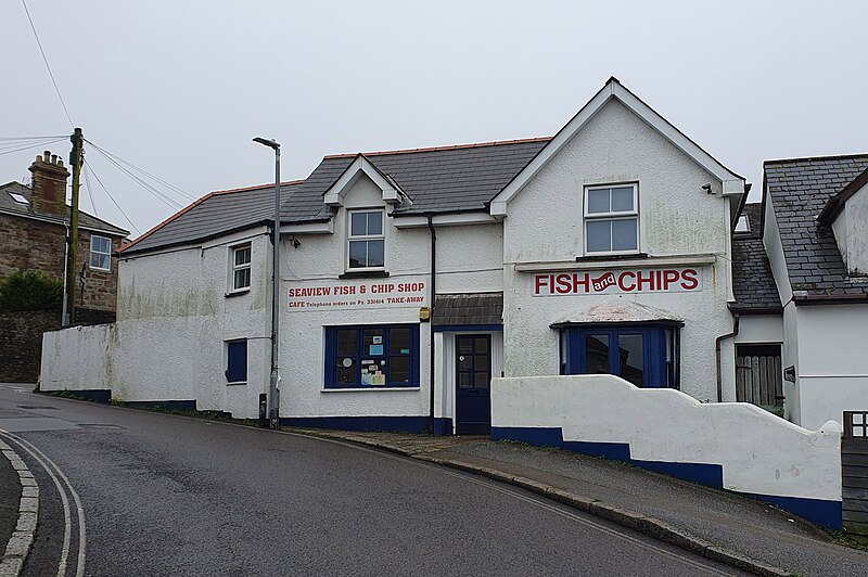 File:Seaview Fish & Chip shop, Adelaide Street, Penzance, Cornwall - February 2024 (1).jpg