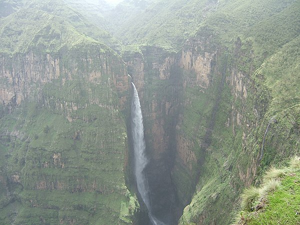 Jin Bahir Falls in the Semien Mountains