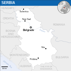 Lokasi Serbia