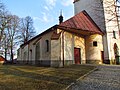 Čeština: Boční část kostela sv. Jiljí v Heralticích, okr. Třebíč. English: Side part of Church of Saint Giles in Heraltice, Třebíč District.