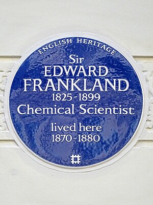 Sir EDWARD FRANKLAND 1825-1899 Chemical Scientist lived here 1870-1880.jpg