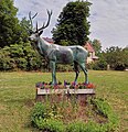 "Hirsch" von Louis Tuaillon, 1912, Ernst-Thälmann-Straße, Hirschfelde (Werneuchen), Deutschland