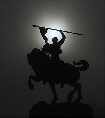 File:Solar corona above statue of El Cid SF CA.jpg