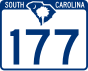 South Carolina Highway 177 marker