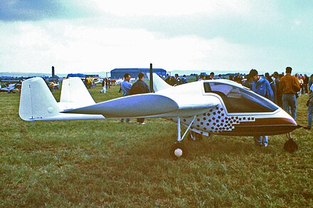 A mixed-construction Aero Dynamics Sparrow Hawk. Materials consist of carbon fiber and Kevlar.