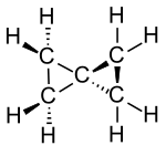 Structural formula of spiropentane