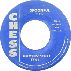 Обложка сингла Хаулина Вулфа «Spoonful» (1960)