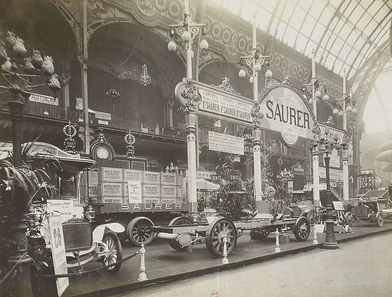 File:Stand Saurer, au Salon des véhicules industriels de décembre 1908.jpg