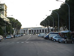 Exterior view of the train station