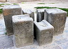 Stone cuboid fountain Kronepark, Munich (Au)