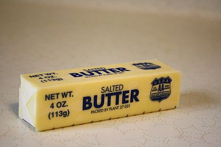 Eastern-pack shape salted butter