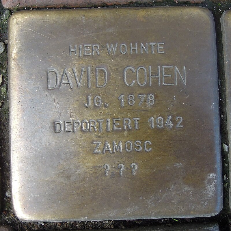 Stolperstein für David Cohen