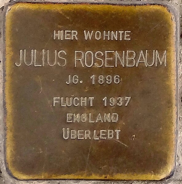 File:Stolperstein Arnstadt Rankestraße 1-Julius Rosenbaum.JPG