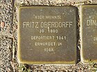 Stolperstein Fritz Oberdorff, 1, Marktstrasse 7, Grebenstein, Kassel district.jpg