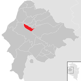 Poloha obce Sulz v okrese Feldkirch (klikacia mapa)