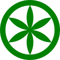Green-on-white "Sun of the Alps" as used by the Lega Nord and in Padanian nationalism