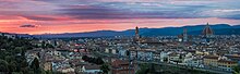 Piazzale Michelangelo, Floransa, İtalya'da gün batımı