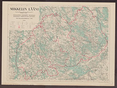 Mikkelin Lääni: Historia, Kunnat vuonna 1997 (kaupungit lihavoitu), Kuntamuutokset