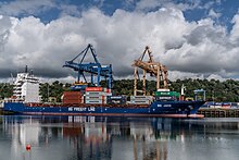 The container terminal at Tivoli docks is operated by the Port of Cork