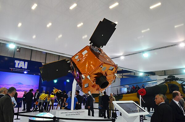 Model of reconnaissance and military satellite Göktürk-2 during the IDEF 2015